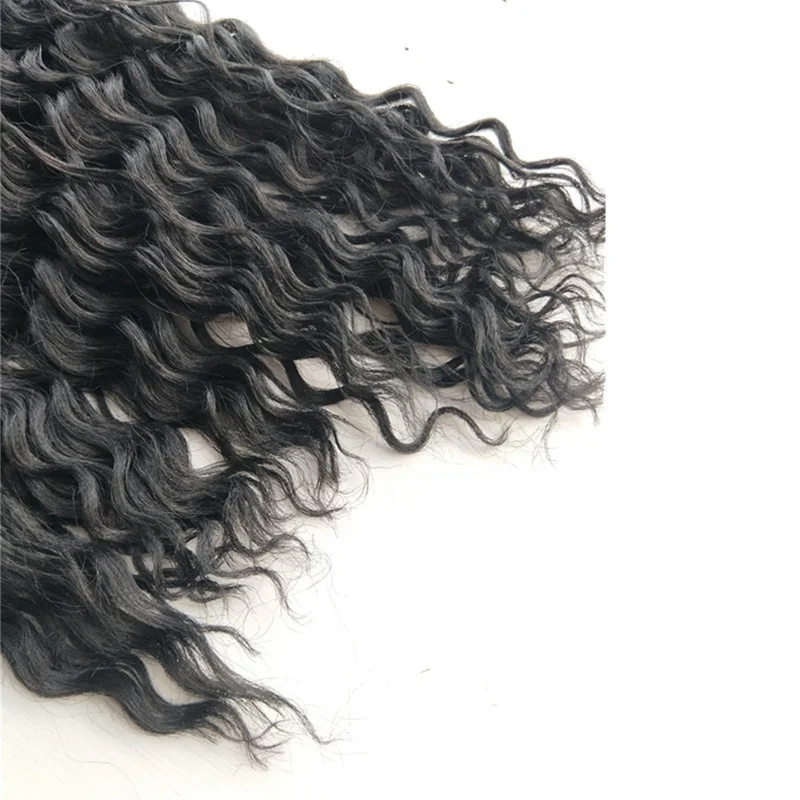 Wholesale 100% Premium Fiber Cheap Synthetic Hot Lisa Curly 6pcs /set Hair Double Weft Weaving Bundles Extensions