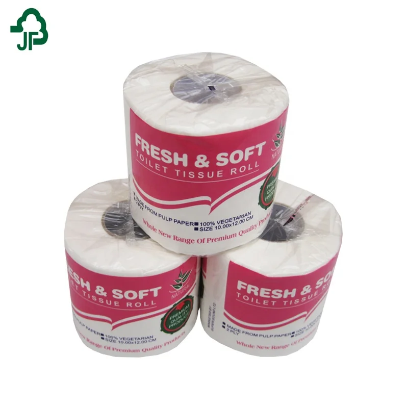 Wholesale Custom Printed White Bulk Pack Toilet Tissue  Paper Product Rolls For Bathroom