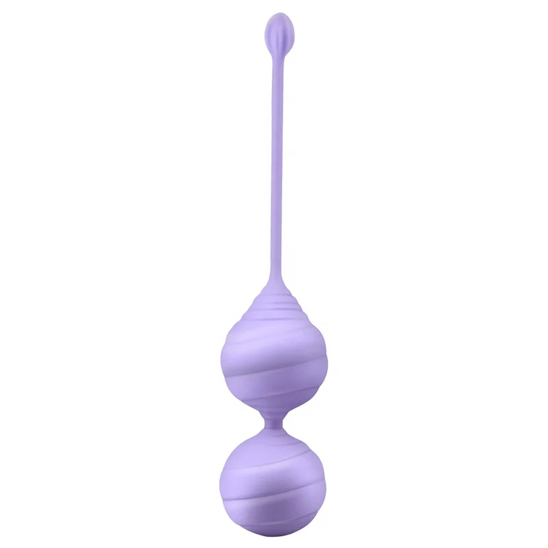 
Hot sell purple and pink sex product love smart balls for woman Medical Soft Silicone sex toy kegel ball for woman 