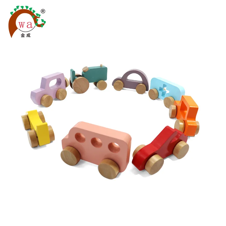 
Multicolor Wooden Small Toy Car For Kids Eight Toy Cars 