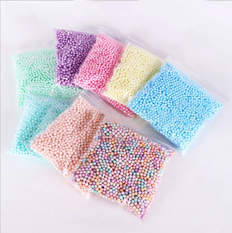 Diy 2-3.5mm Macarons  foam beads for slime Polystyrene Styrofoam Craft Foam Beads For Slime in 11 colors