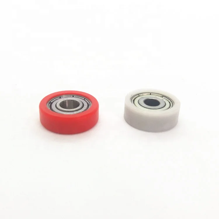 Hot sale plastic nylon pom flat belt idler pulley roller wheel with bearing for machines