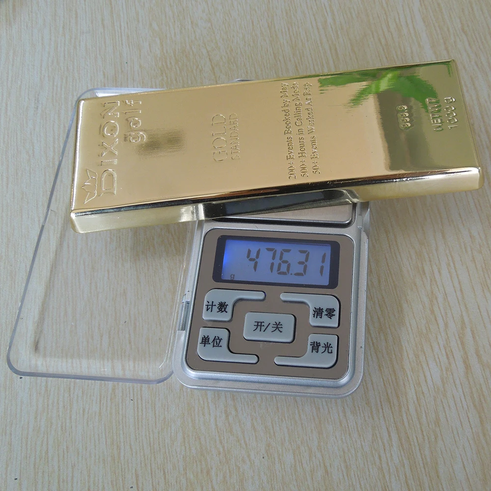 
500g 999.9 gold bar metal paper weight 150x55x10mm 