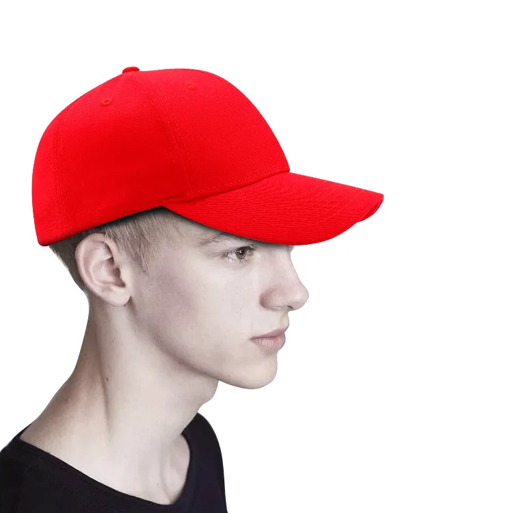 Custom Logo 100% Cotton Caps Plain Embroidered Red Baseball Cap And Hat