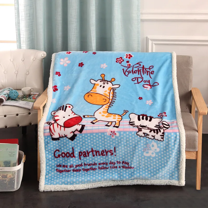 
New double layersthicken Fleece Flannel Fleece Baby Child Blanket 