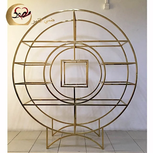 
Commercial hotel modern bar back metal wedding decor wine display rack 