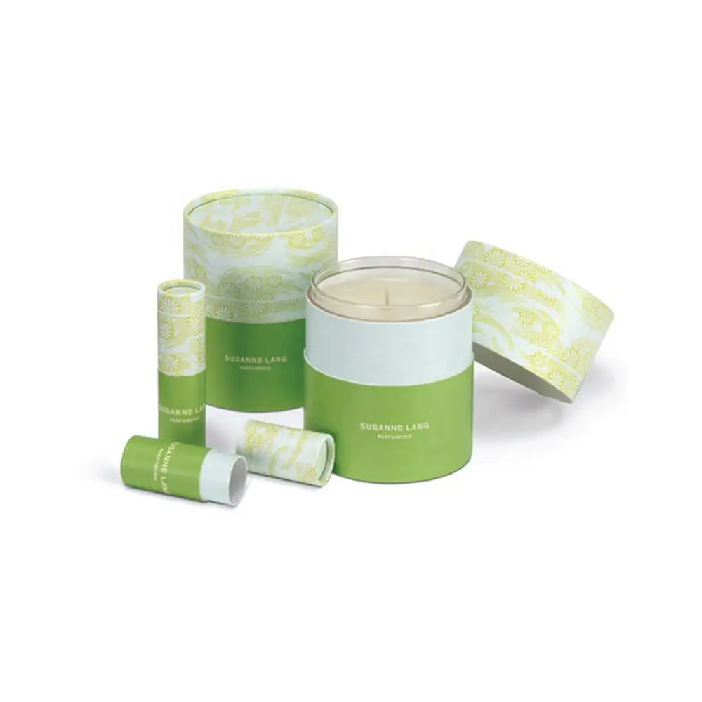 High Quality cardboard round paper box jar cylinder box lip balm kraft paper tube packaging biodegradable template for paper tub