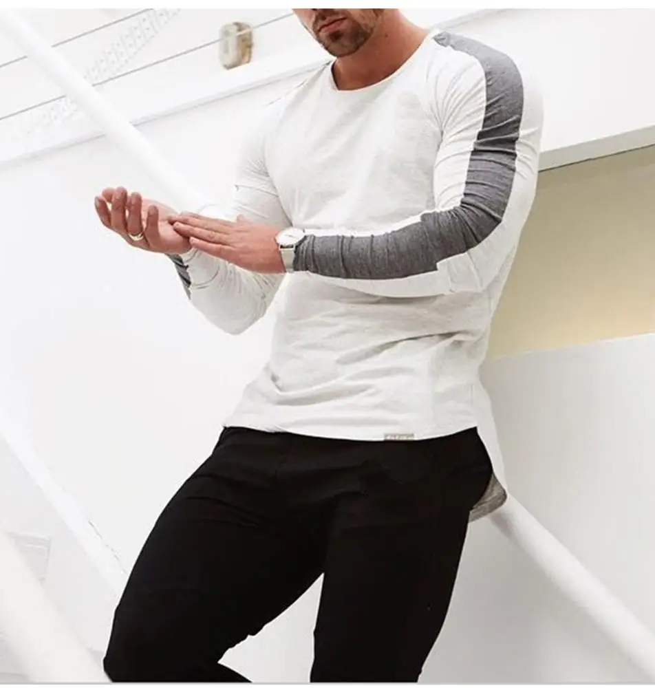 Wholesale personalized thick gym sports fitness sportswear men plain gym fitness man shirt