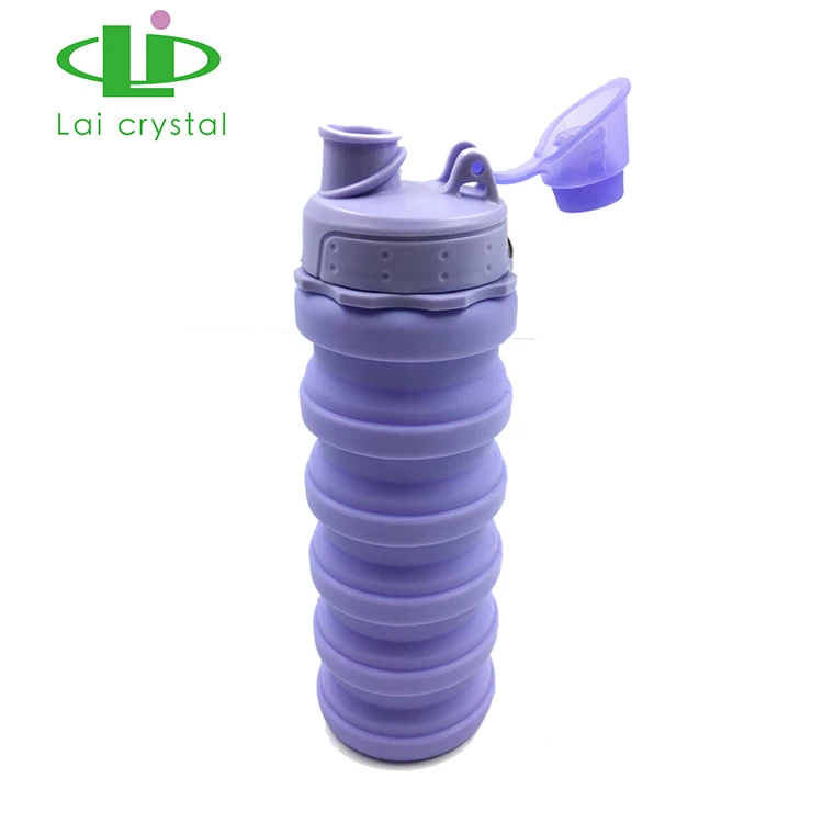 Food Grade High Quality Reusable Fda Silicone Foldable Water Bottle