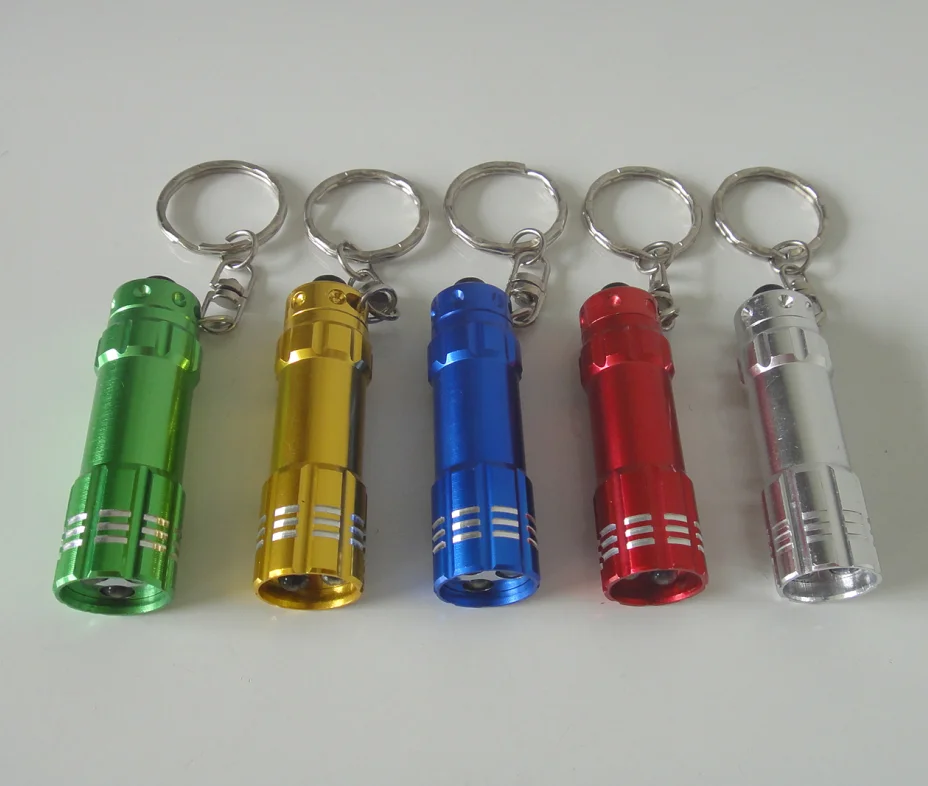 
factory price aluminum mini keychain promotion 3 led keychain flashlight 