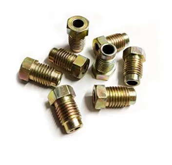 1/4 brake line hardline  Inverted Flare Nuts 1/2-20 thread screw Gold
