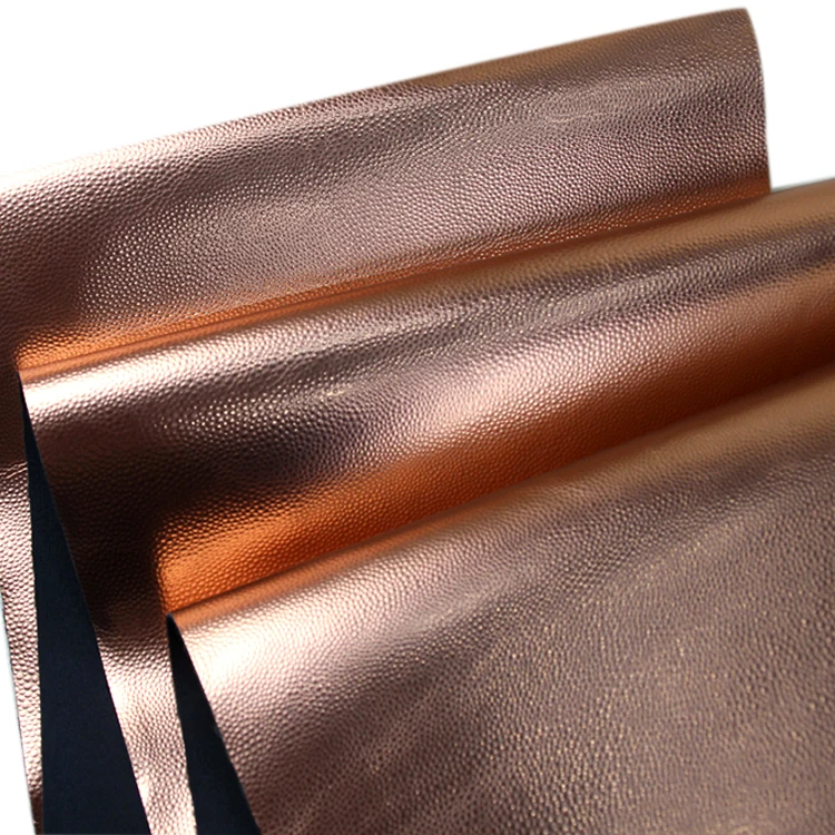 china leather factory  metallic embossing foil artificial leather for fashion handbag wallet