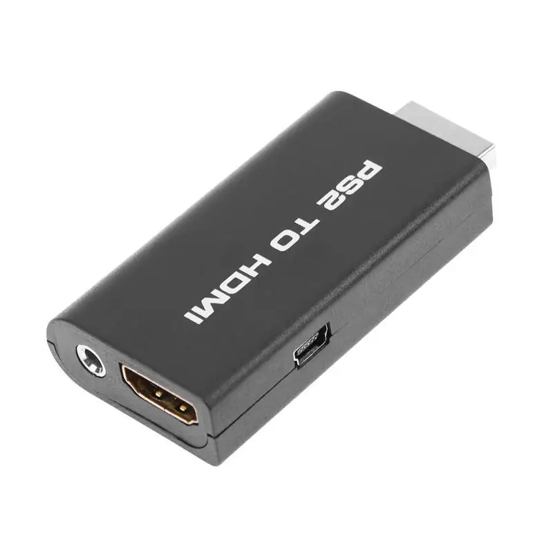 Free Ship PS2 to HD Audio Video Converter Adapter Connector cable with 3.5mm Audio Output for PS2 HDTV Display