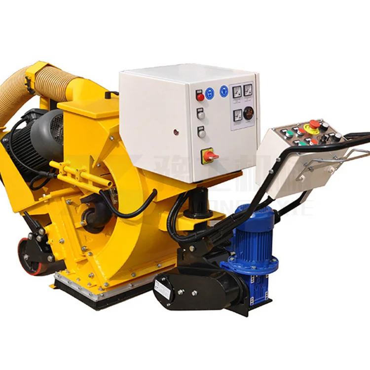 Airfield runway shot blasting machine surface preparation for concrete