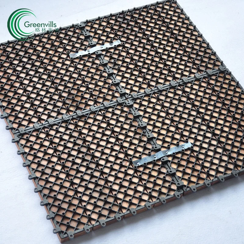 Interlocking DIY Acacia solid wood decking tiles outdoor set Garden park balcony swimming pool