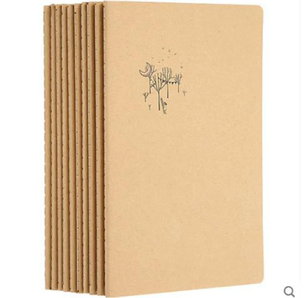 custom kraft cover paper journal notebook school notebook jotter pocketbook