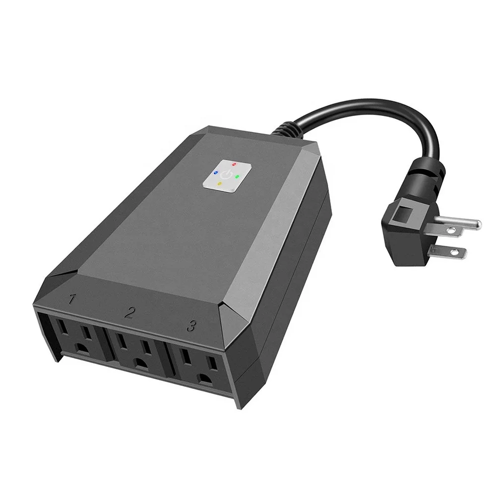 WIFI Outdoor Smart Plug Outlet Waterproof Wireless Power Strip Socket with Timer
