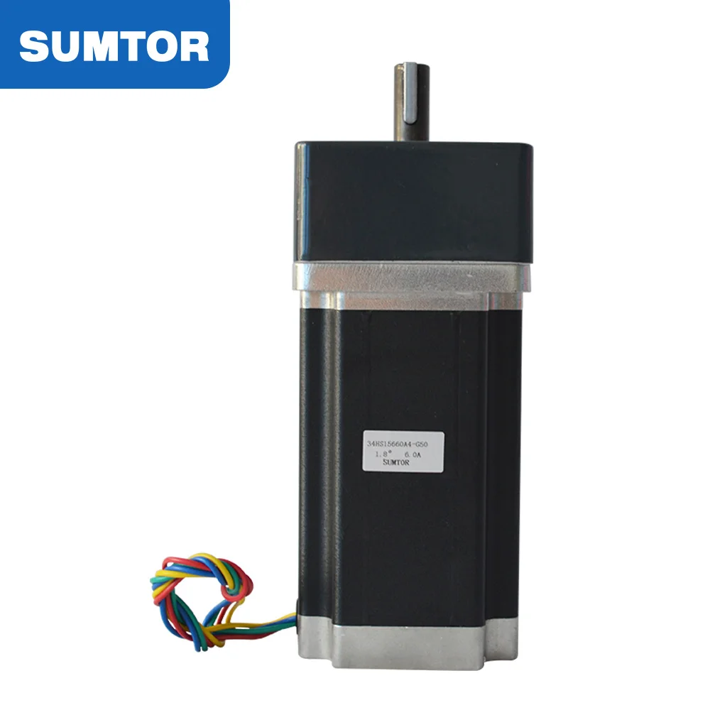 156мм 6А нема 34 с высоким крутящим моментом редуктор с шаговым двигателем 50: 1