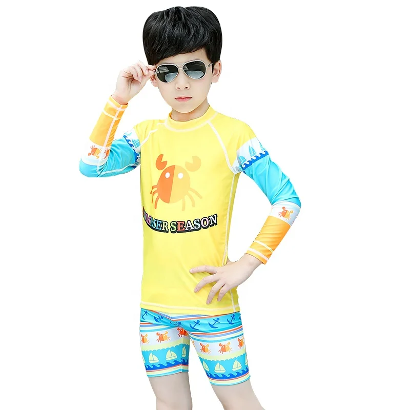 SBART Children Long Sleeve Rash Guard Boys Swim Shirt Kids Rash Vest UPF50+ Rashie Kids Rashguard Chlorine Resistant Rash Guard