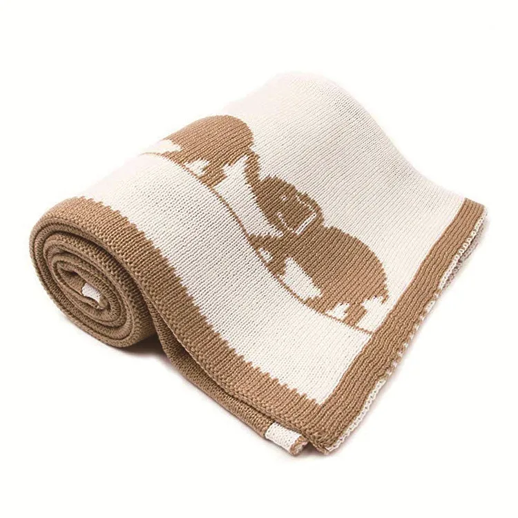 Knit Luxury Throw Blanket Large Knitted Premium Soft Cozy Blankets for Cuddling up in Bed on the Couch or Sofa