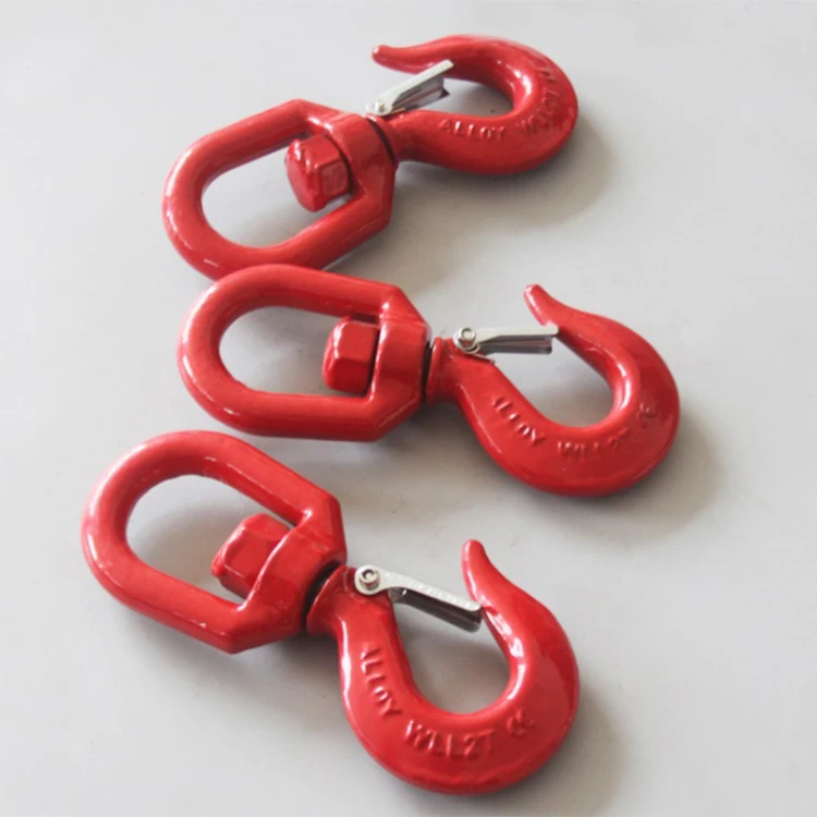 
Red Painted Carbon Steel sling Crane Lifting Hoist swivel hook 