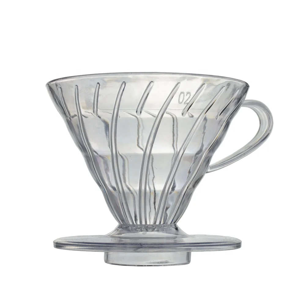 
V01 Kitchen Accessories Promotional Price V60 Plastic 1-2/ 2-4 cups Coffee Dripper Reusable Round Shape Pour Over Coffee Filter 