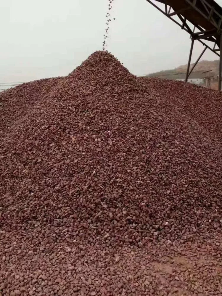 Red Color Natural Marble Chips Pea Gravel