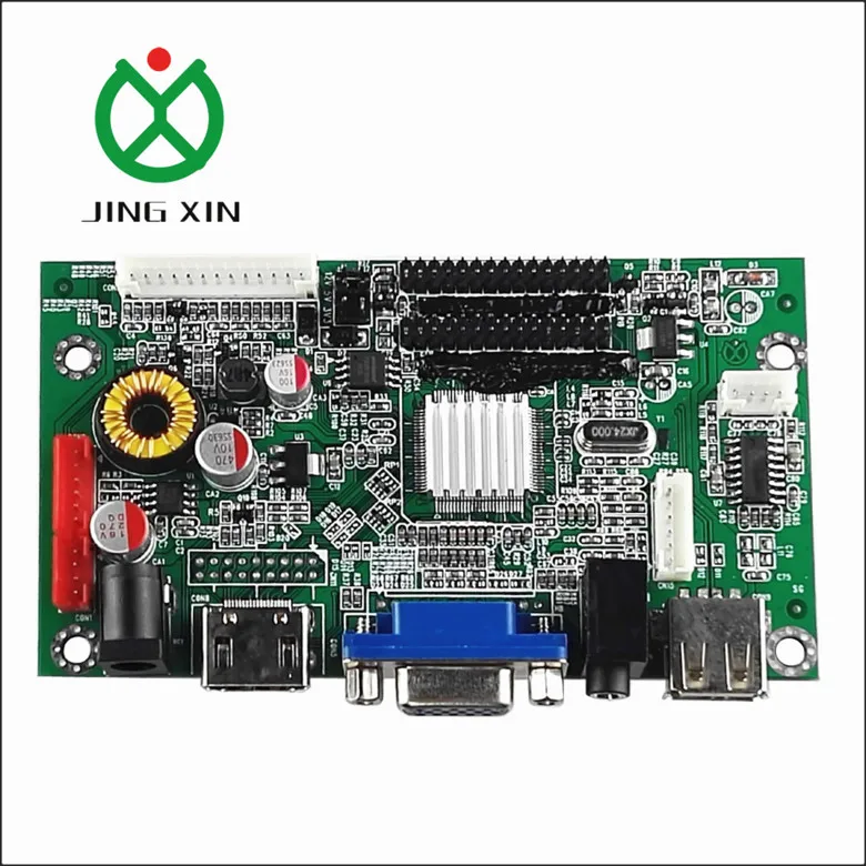 TFT LCD controller board support HD MI+VGA+USB+AV+Audio for 1920*1080 one board control 2 LVDS screen