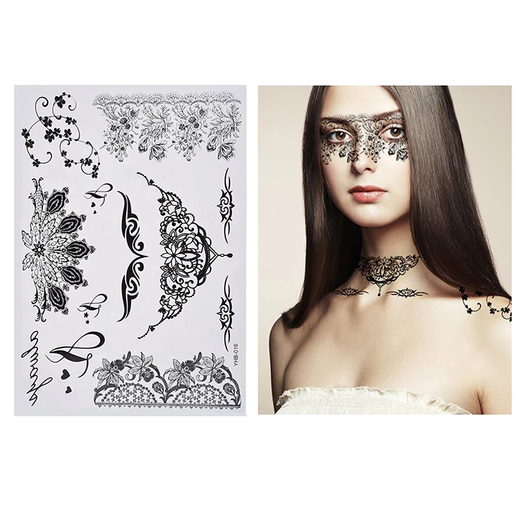 Custom Non toxic Fashion Style India Personality Henna Body Temporary Tattoo Sticker