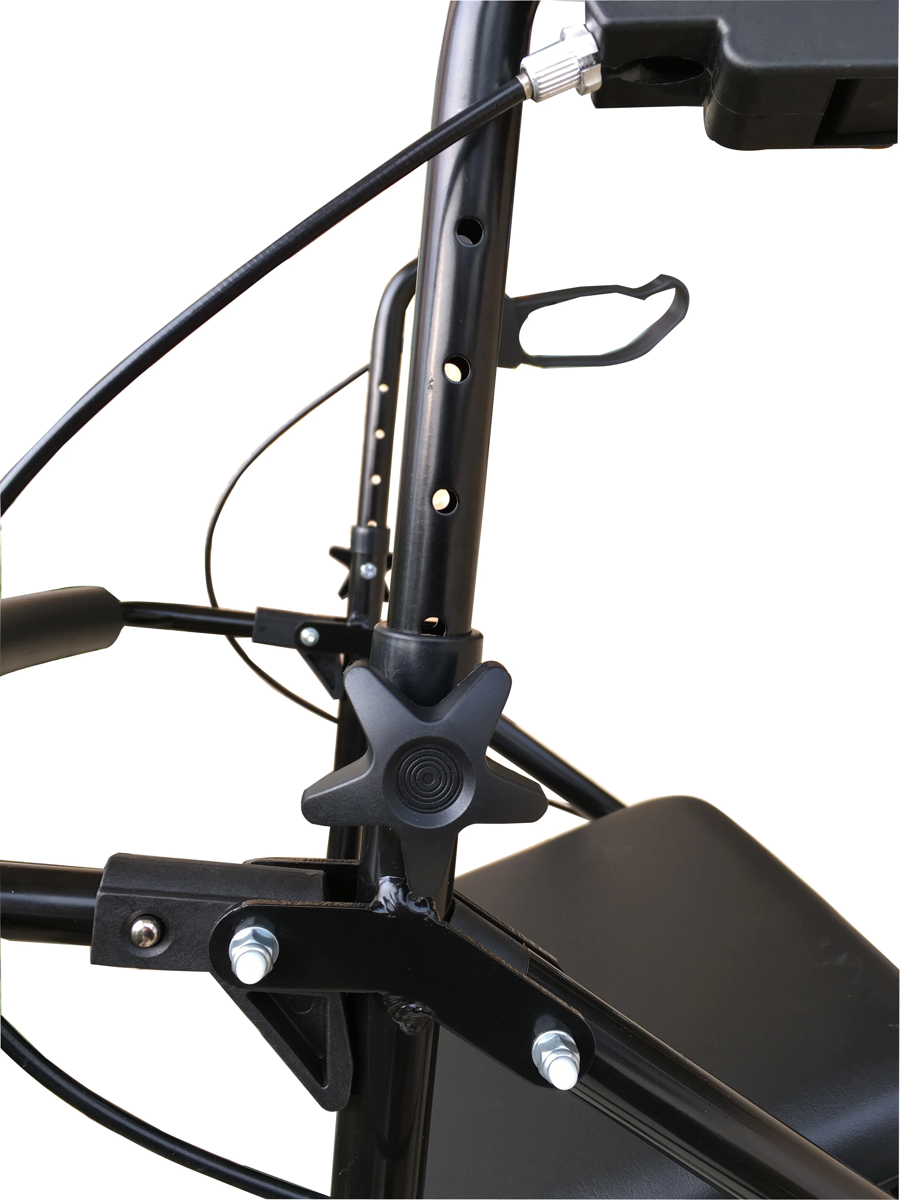 Cardinal Health Rollator Rolling Medical Walker with Storage Basket and Soft Seat