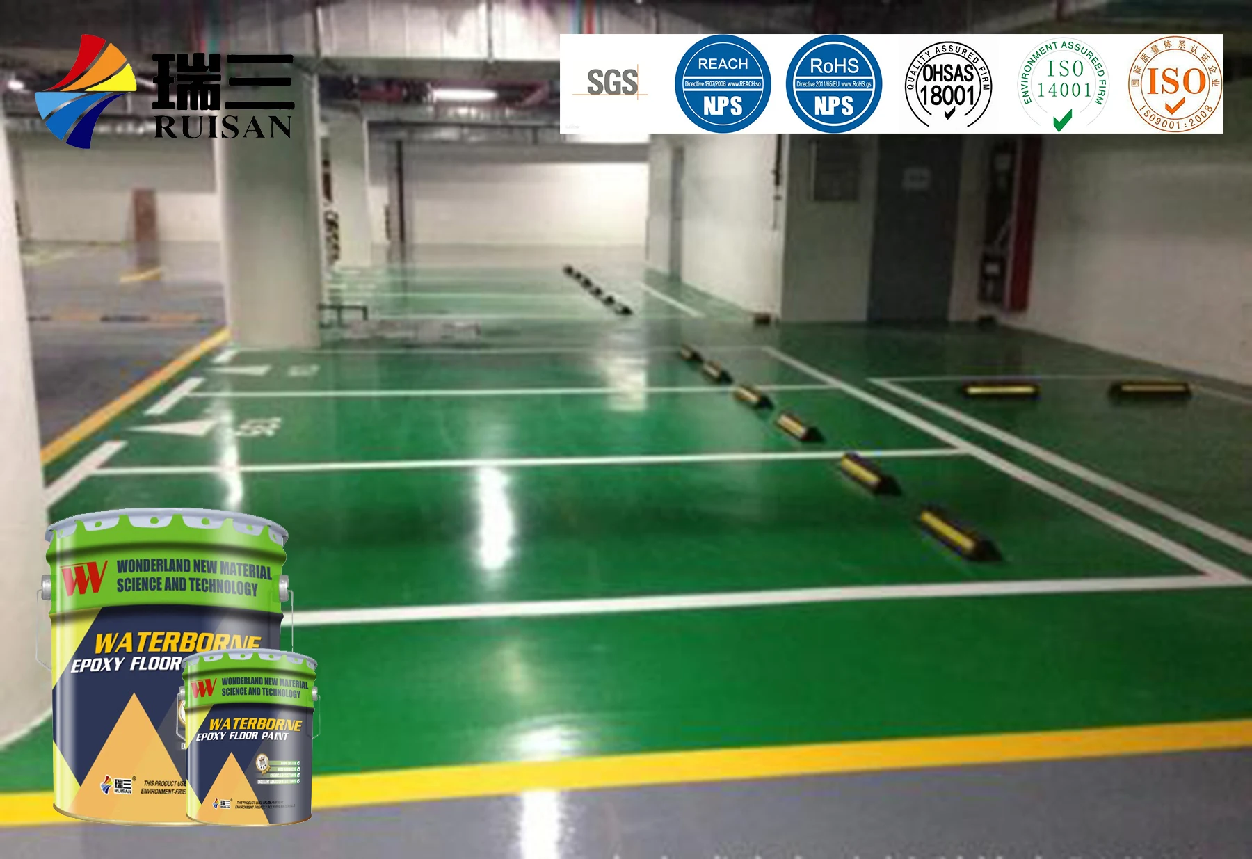 
CM-101DT water based epoxy resin floor two-component transparent liquid coating 