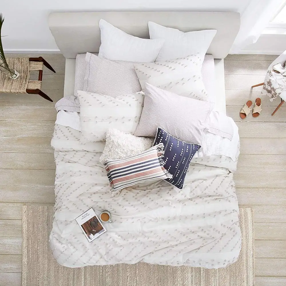 Luxury 100% Cotton Sheets Set - Soft Diamond Cal King Bed Sheet with Deep Pocket - Bedding Sets 4 Pieces