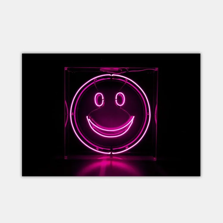 wholesale china factory price custom smile happy face neon light sign