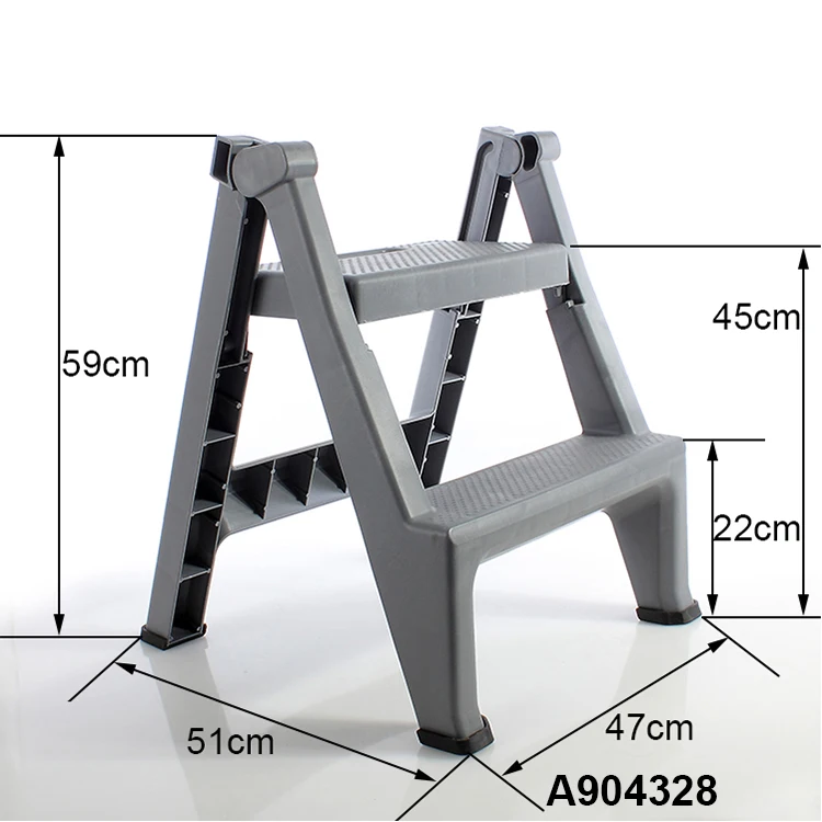 
multi-funcation EZ plastic folding two step ladder 