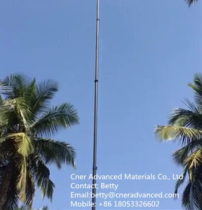 Made in China carbon fibre portable extended rod for betel nut harvesting pole, arecanut harvesting stick
