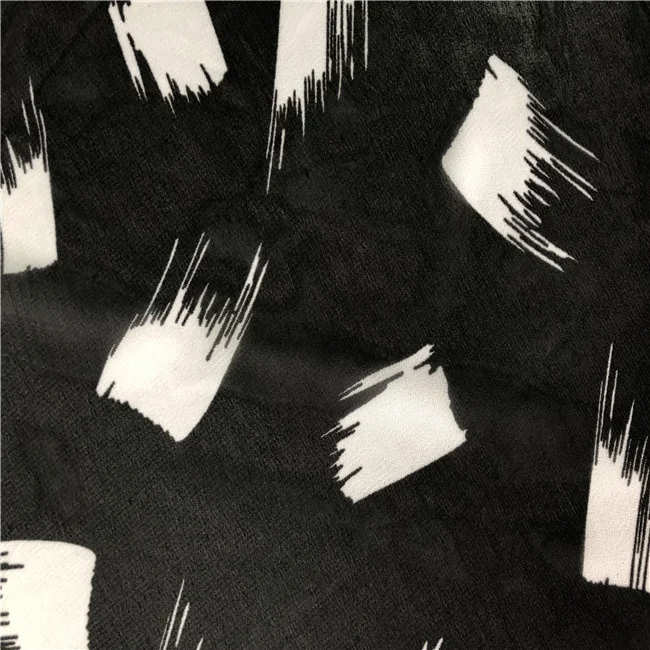 wholesale 75Dpolyester shiner plain chiffon floral printed chiffon  fabric for women dress wedding garments