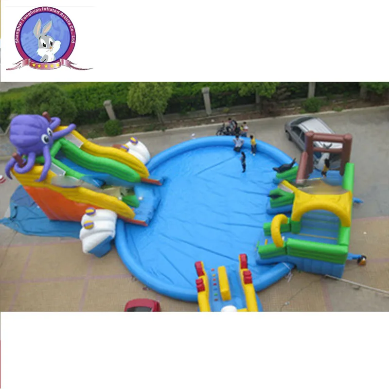 Дети надувной осьминог onland аквапарк с большим водным бассейном поставка