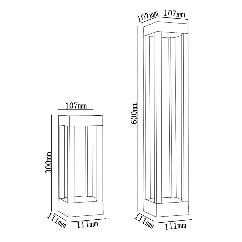 
Landscape Villa Residential Design IP65 Aluminum LED Bollard Lights and LED Lawn Light 