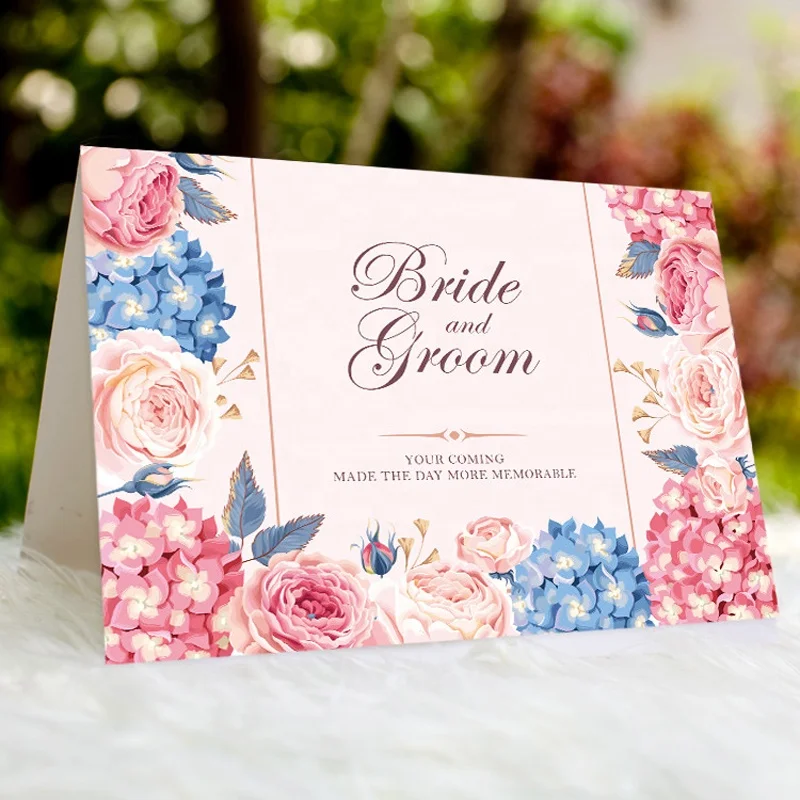 Luxuriously wedding invitation card with custom information and logo