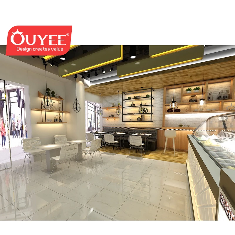 Shopping Mall Airport Fresh Fruit Juice Bar  Coffee Shop Design With Store Furniture Counter  Kiosk for Food