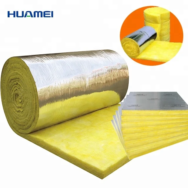 
Huamei Fiber Glass Wool Blanket Insulation For Prefab House Material 