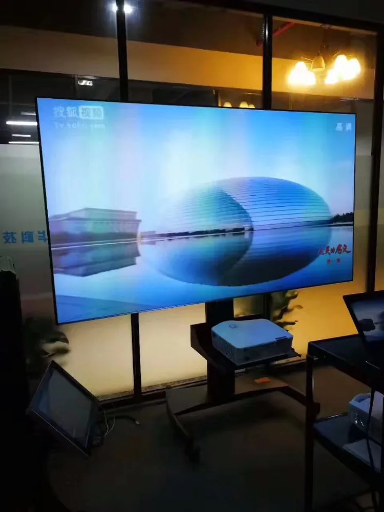 4 К к черный, белый цвет Lenticular технология фиксированной рамки проекции проектор экран анти свет CLR