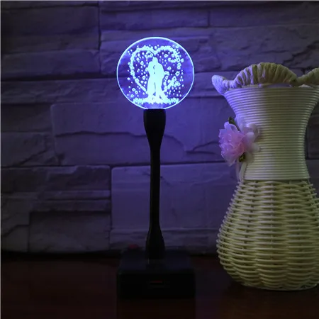 
Home decor 3D acrylic night light USB lamp-touch switch 7 color light For baby room 