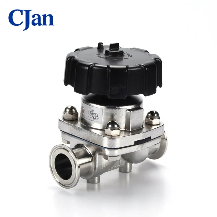 
Sanitary Stainless Steel Manual Diaphragm Valve With Tri-clamp and Plastic Handwheel DN15-DN100 