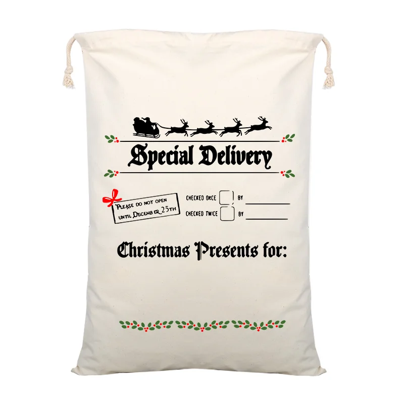 
Wholesale original cheap santa sack personalized christmas cotton bag for gift 