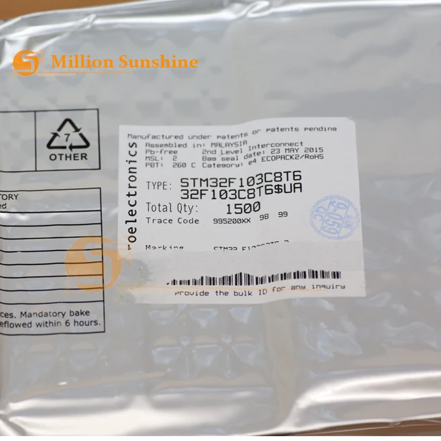 Оригинальный микроконтроллер 32Bit IC STM32F103C8T6