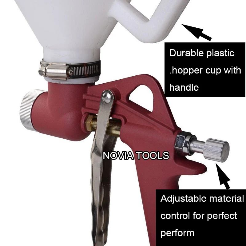Plastic cup Air hopper gun for texture spraying