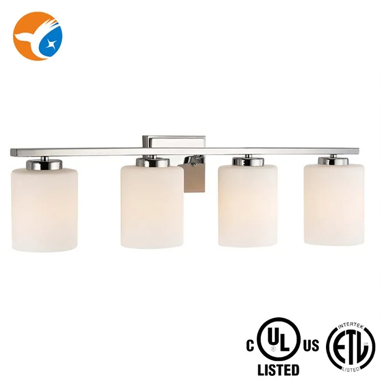 Nickel Vanity lamp IP44 4-Lights Cylinder Bathroom Wall Lamp SconceCylinder Bathroom Wall Lamp