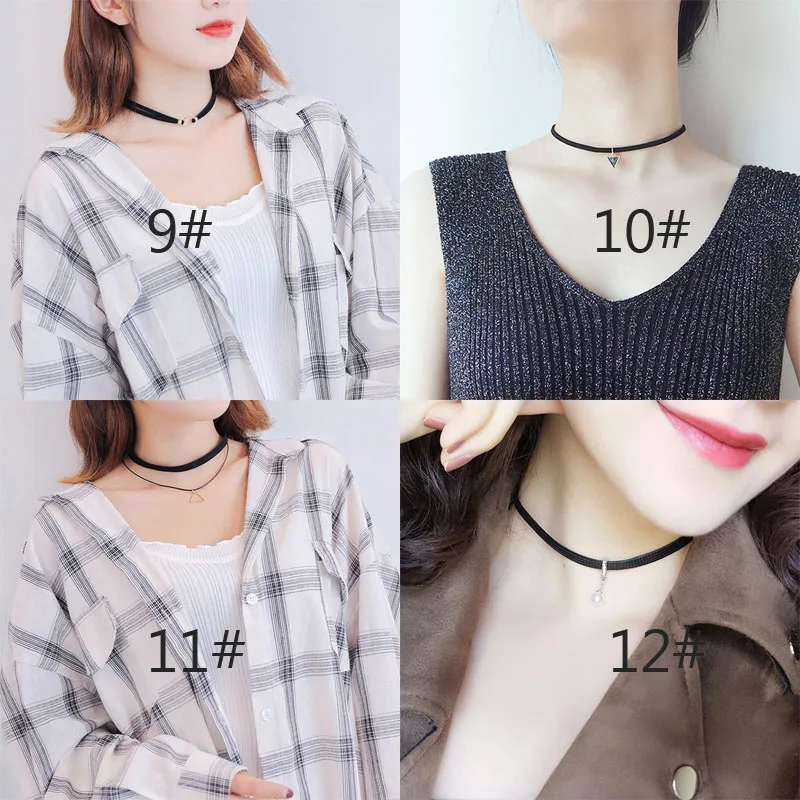 custom various lace choker ribbon necklace women set jewelry velvet knot necklaces
