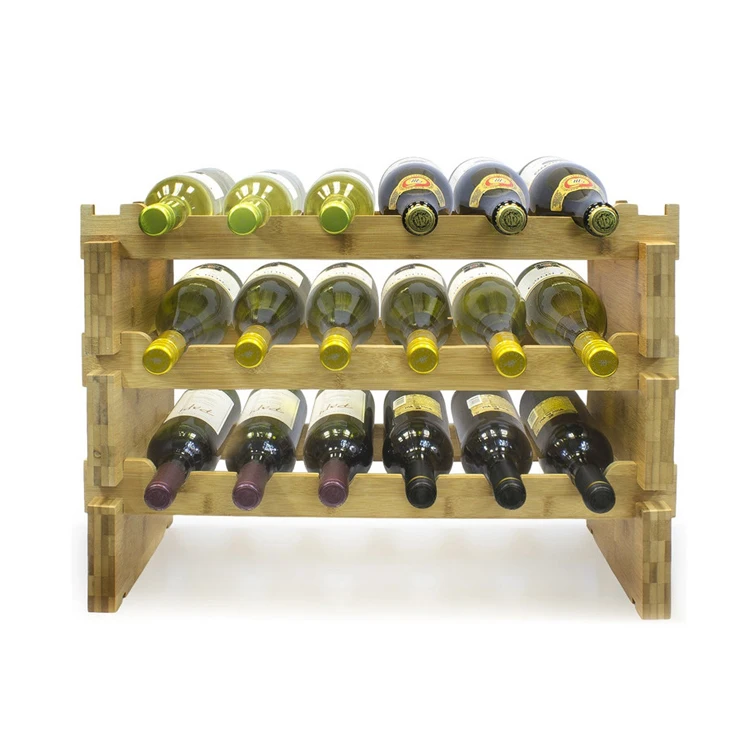 3-Tier Wine Rack for Organizer, Wine Storage Shelf